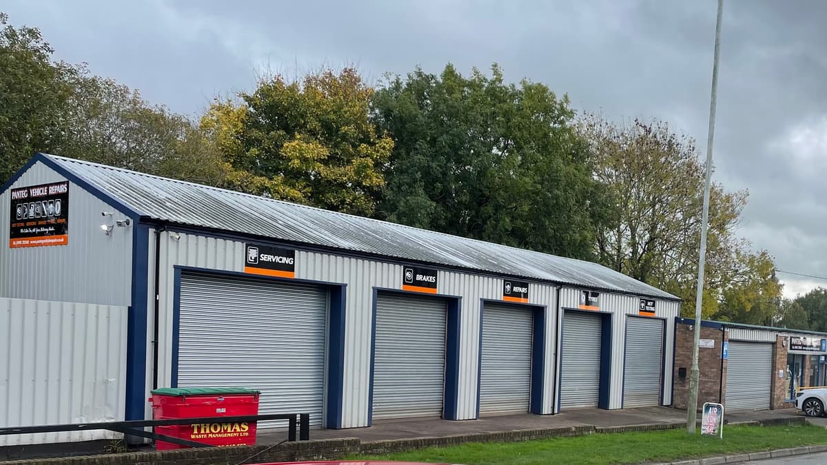 Mechanic working on a car